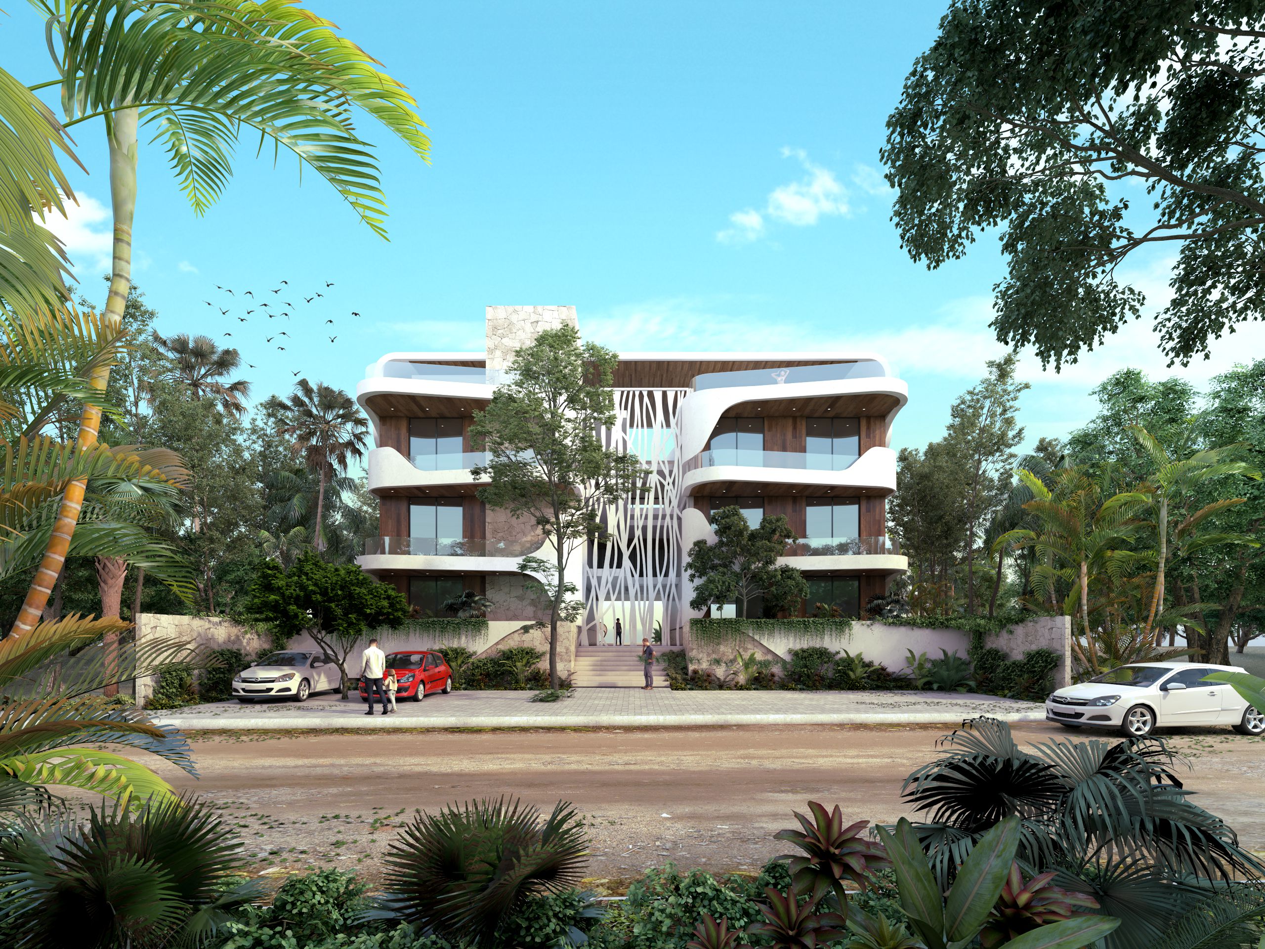e oceanfront real estate in tulum tankah 52 facade from street