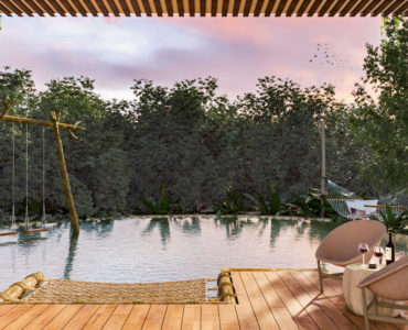 b real estate in tulum solemn lagoon swimup terrace