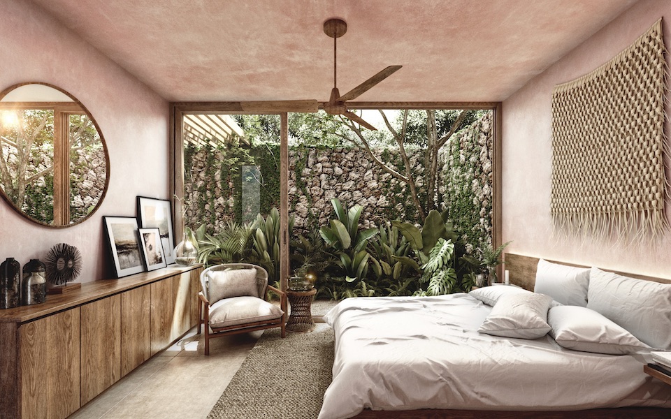 c entorno villas for sale in tulum guest bedroom