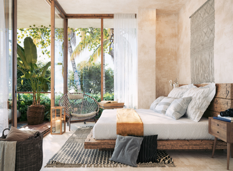d amelia luxury residences in tulum master bedroom