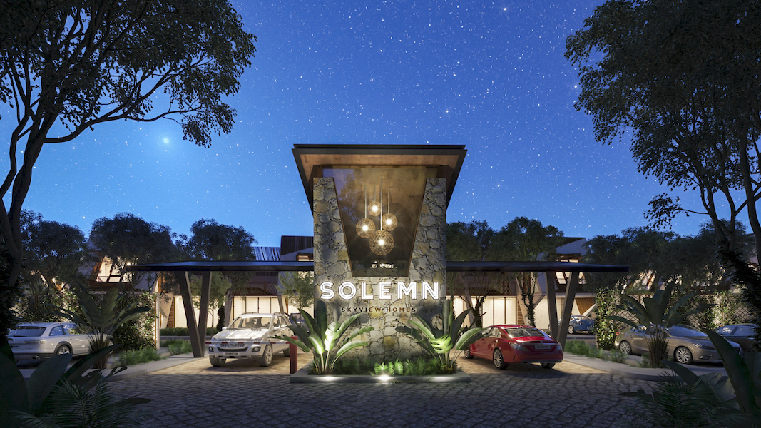 p solemn skyview homes for sale in tulum entrance