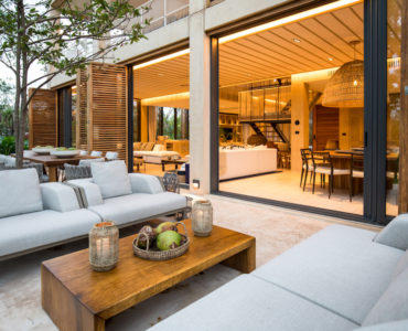 v palm villas luxury houses in playa del carmen backyard patio
