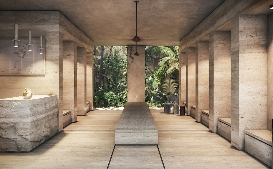 i koh apartments for sale in tulum lobby entrance