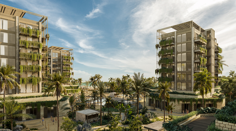d costa residences luxury condos for sale in playa del carmen facade