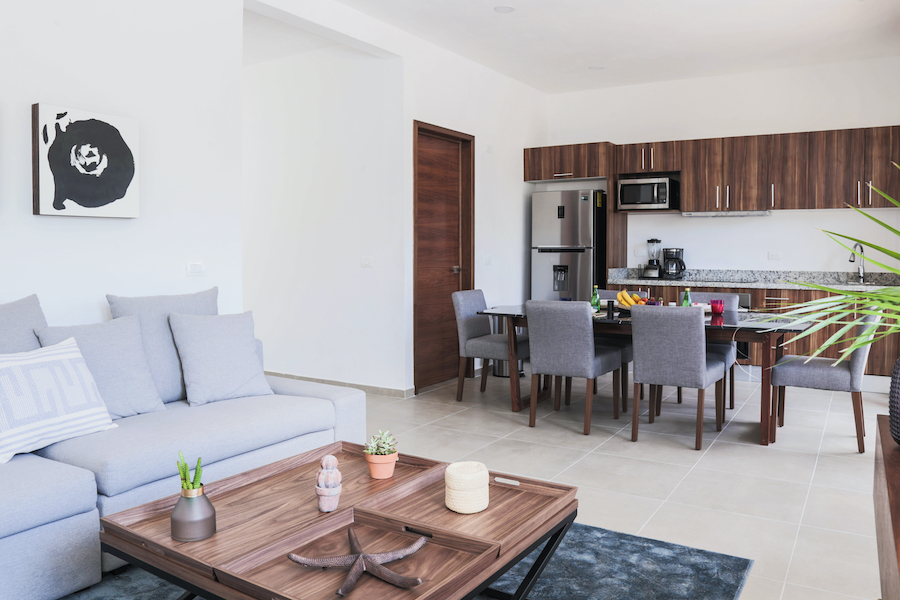 m condo hotel en tulum mexico lunata penthouse cocina y comedor