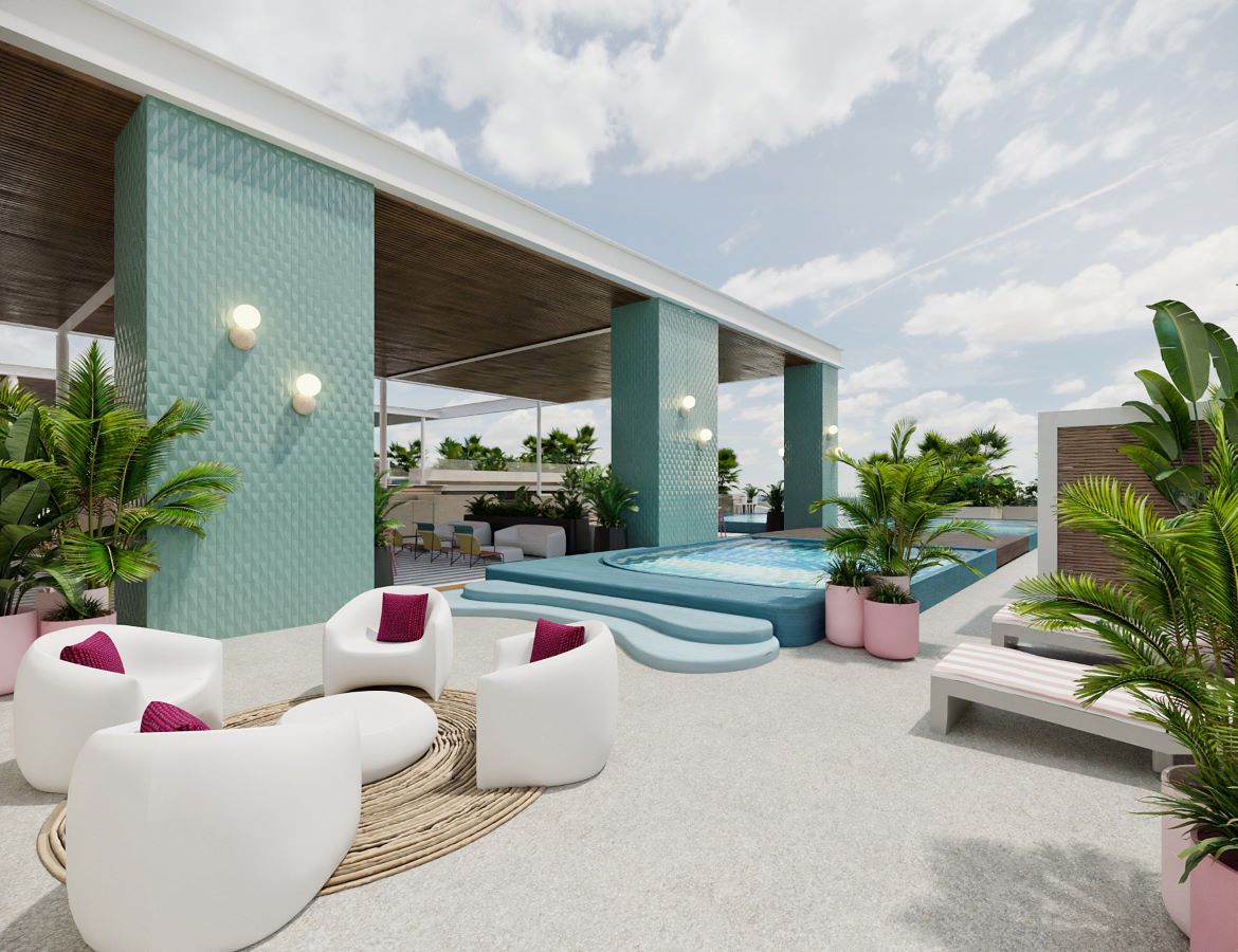 departamentos en venta playa del carmen sonni rooftop piscina