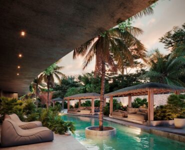 condominios en venta en tulum selvazama brahma sala con piscina