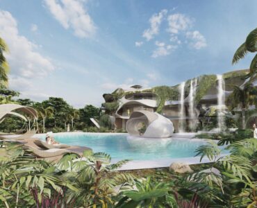 departamentos en venta en tulum con diseño unico azulik residences piscina con cascadas y plantas
