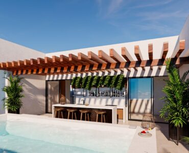 departamentos de playa en venta en playa del carmen hoxul terraza con alberca privada y bar