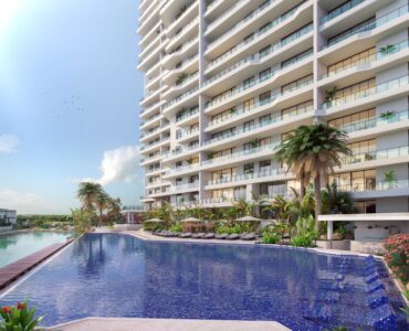 departamentos en venta en puerto cancun blume fachada con vista a la marina