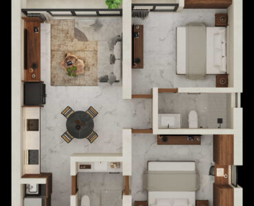 real estate puerto morelos piedra de mar two bedroom layout