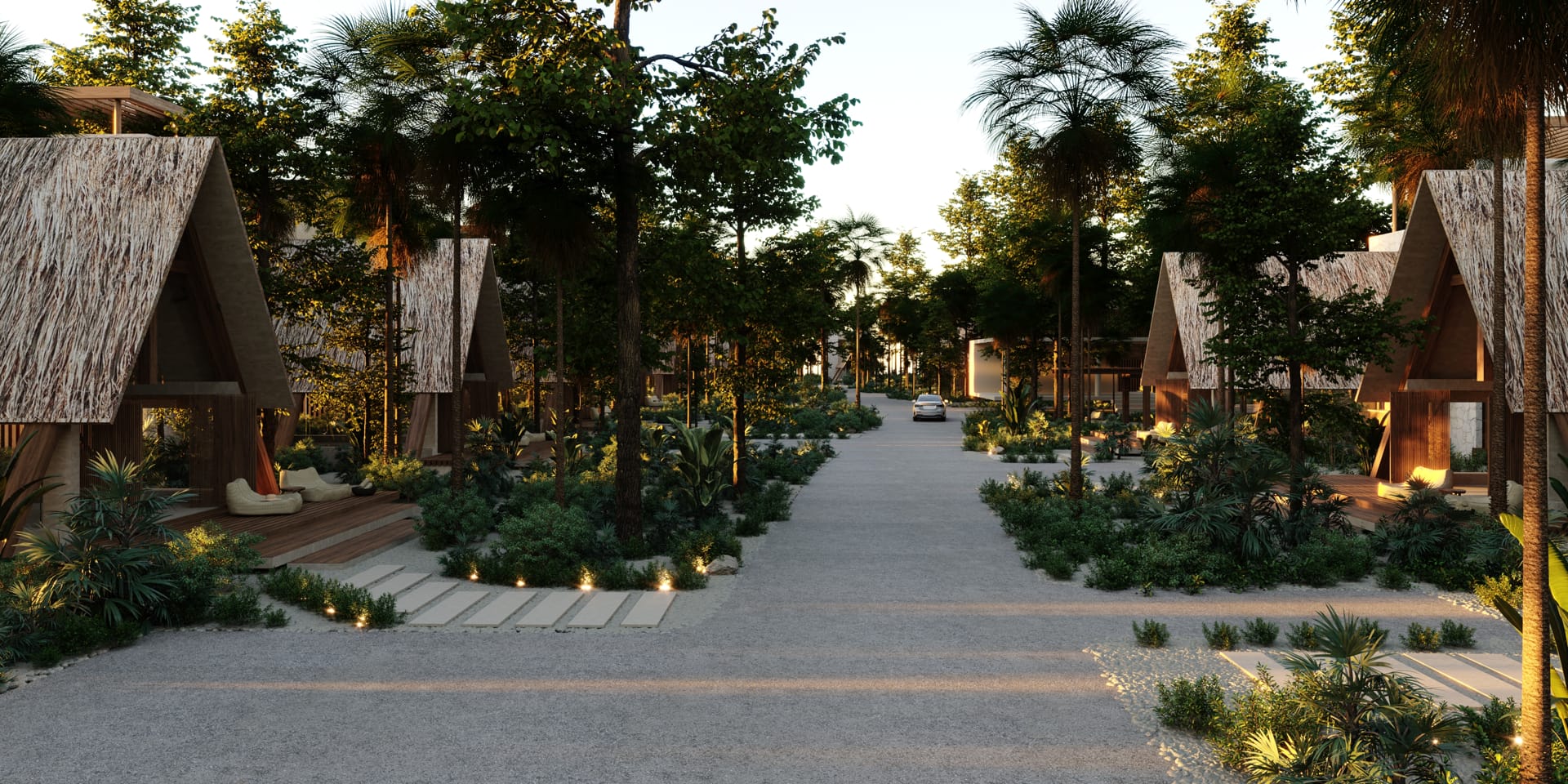 villas for sale in bacalar ichkabal street and main entrance