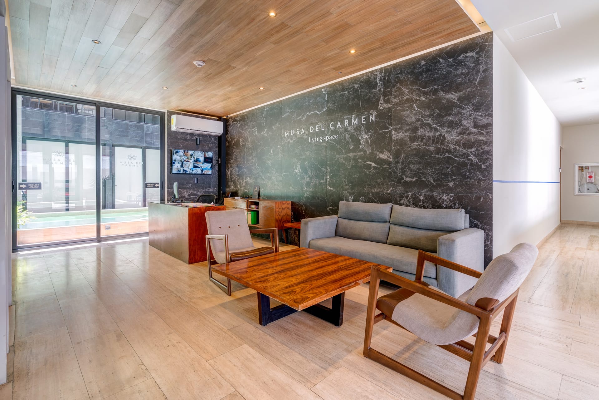 condo for sale in playa del carmen musa del carmen lobby entrance