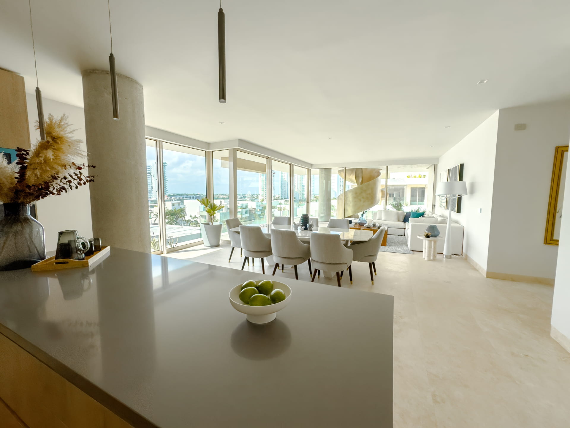 real estate puerto cantun alba living and social area