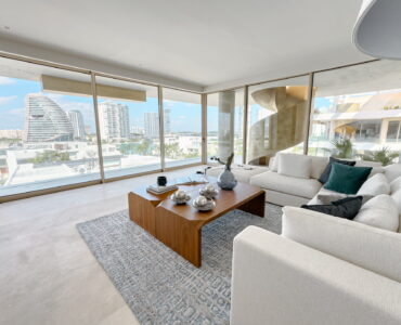 real estate puerto cantun alba living room and dining with terrace