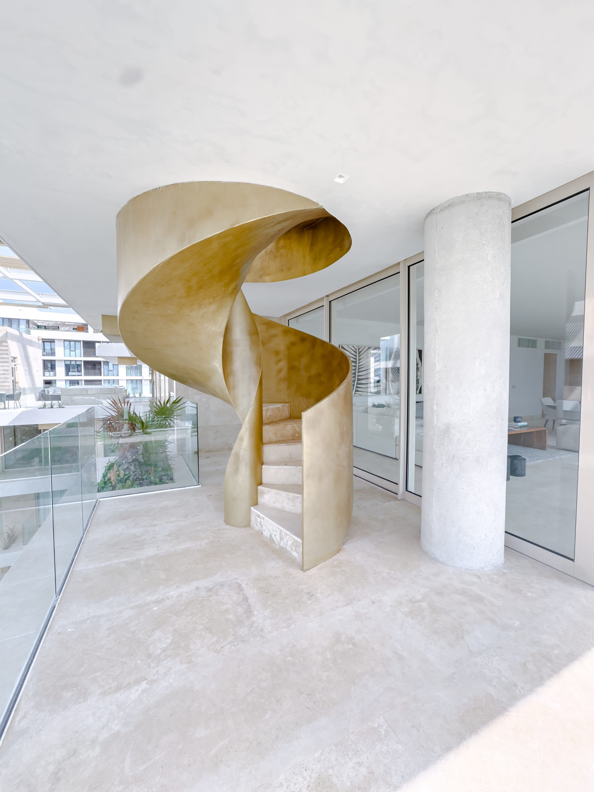 real estate puerto cantun alba stairs to private rooftop