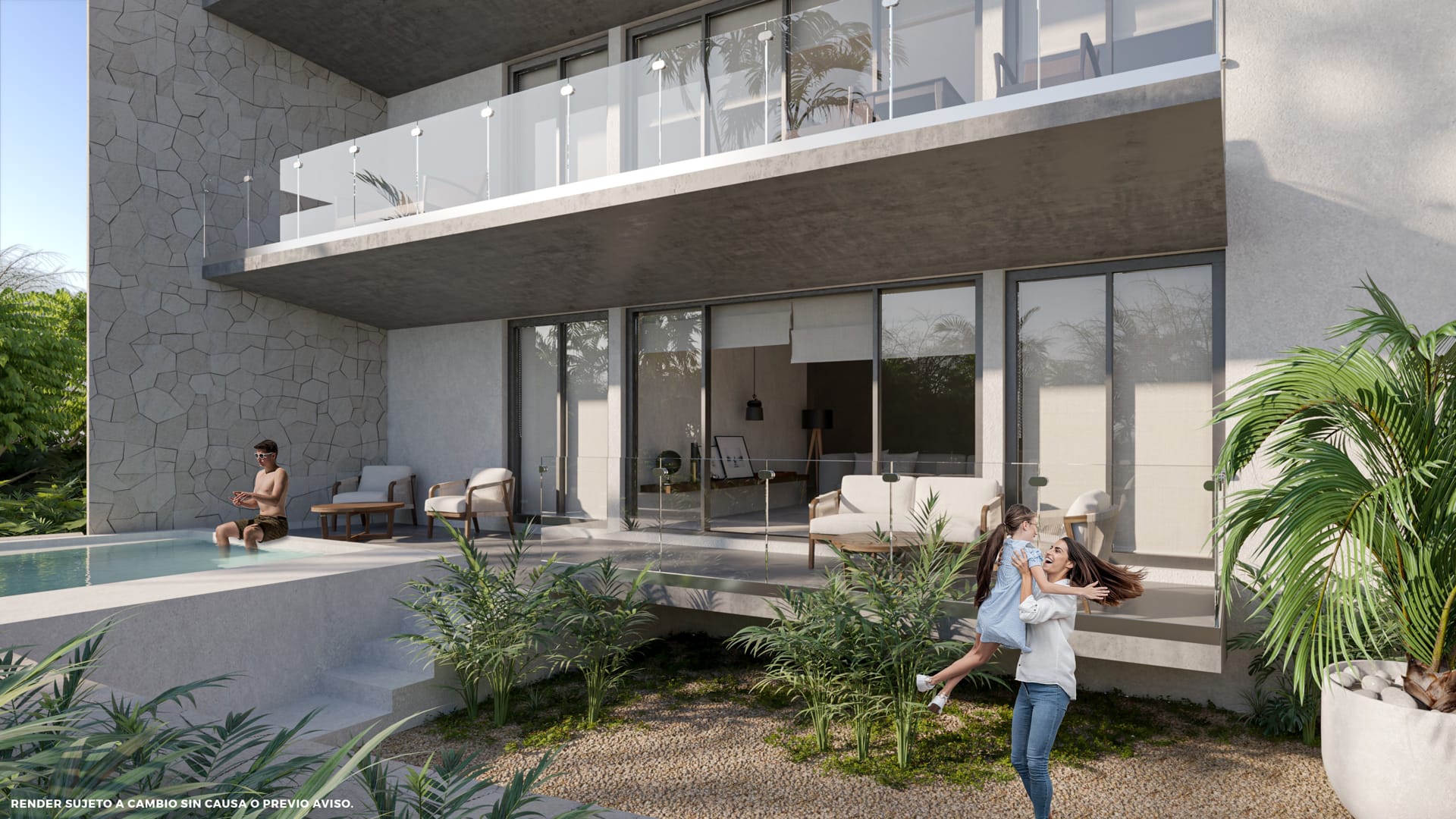 sek tulum country club condos for sale sek terraza de jardín a desnivel con alberca