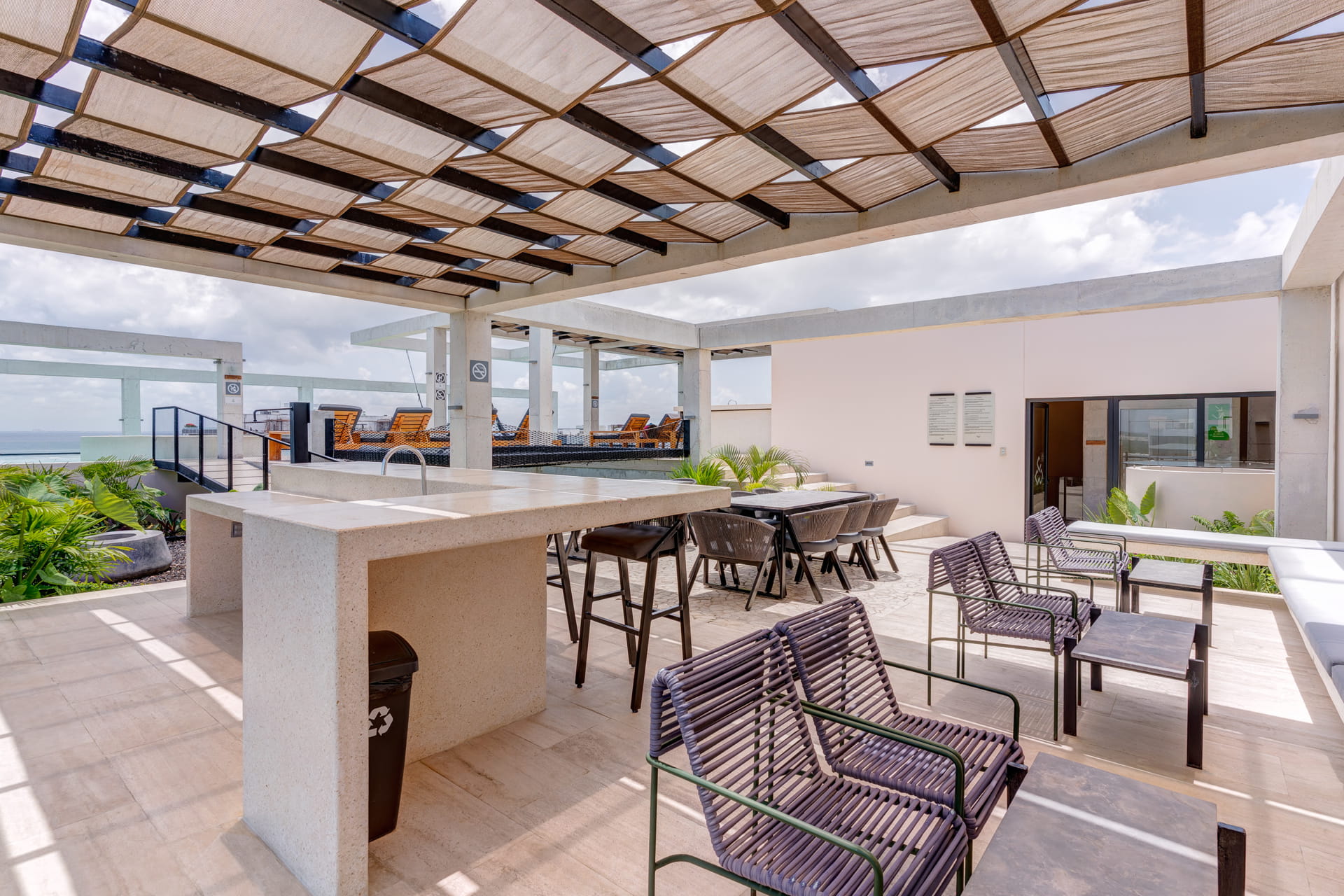 condo for sale in playa del carmen ceren two bedroom lockoff rooftop with lounge area