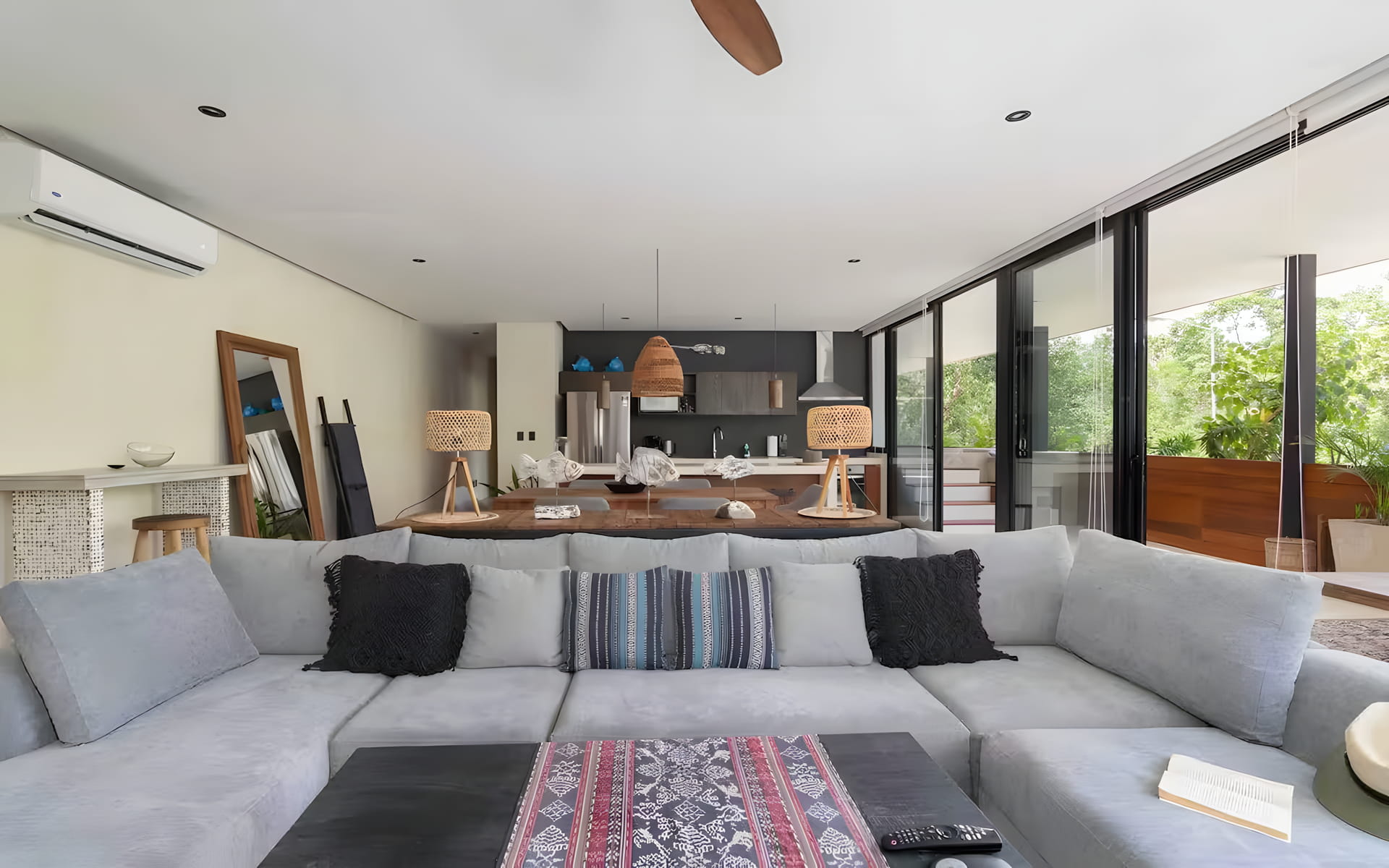 sundara two bedroom condo for sale in tulum living room