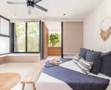 sundara two bedroom condo for sale in tulum master bedroom with terrace