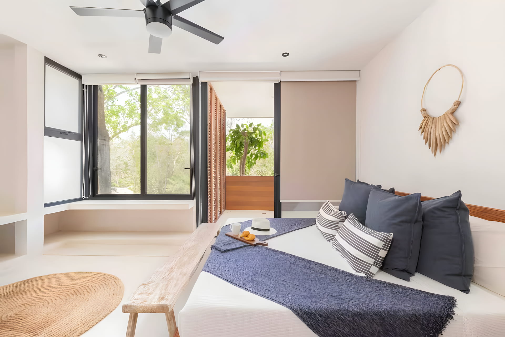 sundara two bedroom condo for sale in tulum master bedroom with terrace