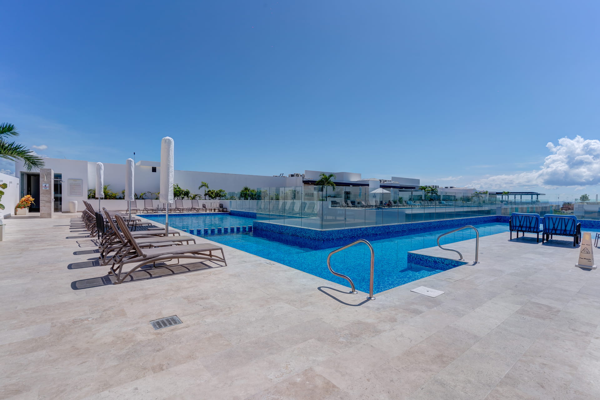 condo for sale in playa del carmen one bedroom condo ipana c208 rooftop with sunbeds and pool