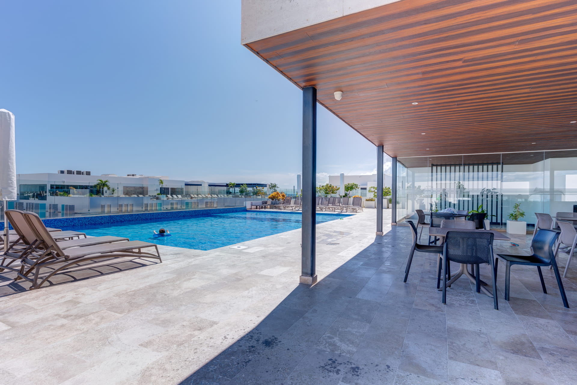 condo for sale in playa del carmen one bedroom condo ipana c208 swimming pool with lounge area