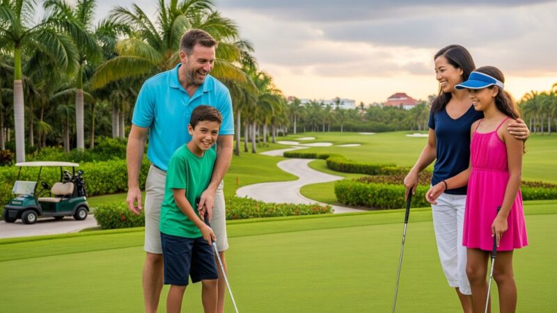 family playing golf resize