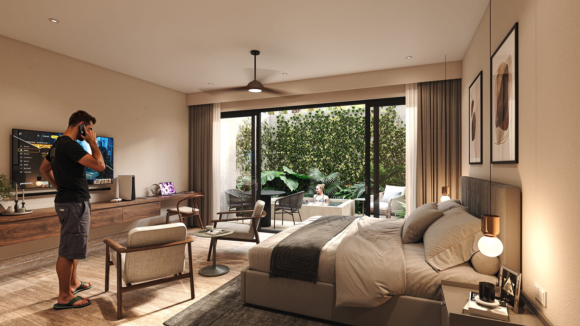 playa del carmen condos for sale sensara bedroom with terrace