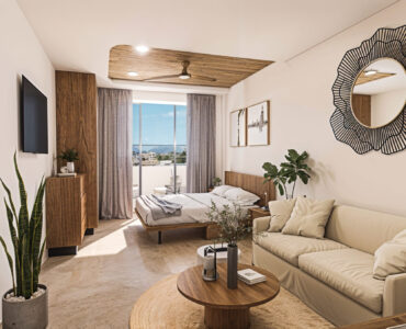 puerto morelos real estate soulam condo living area
