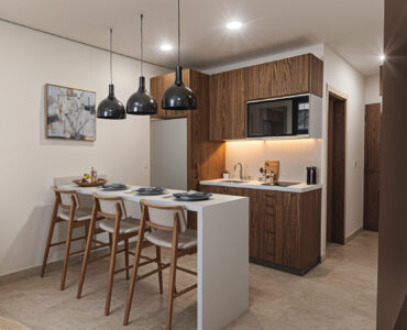 real estate in puerto morelos soulam kitchen with bar