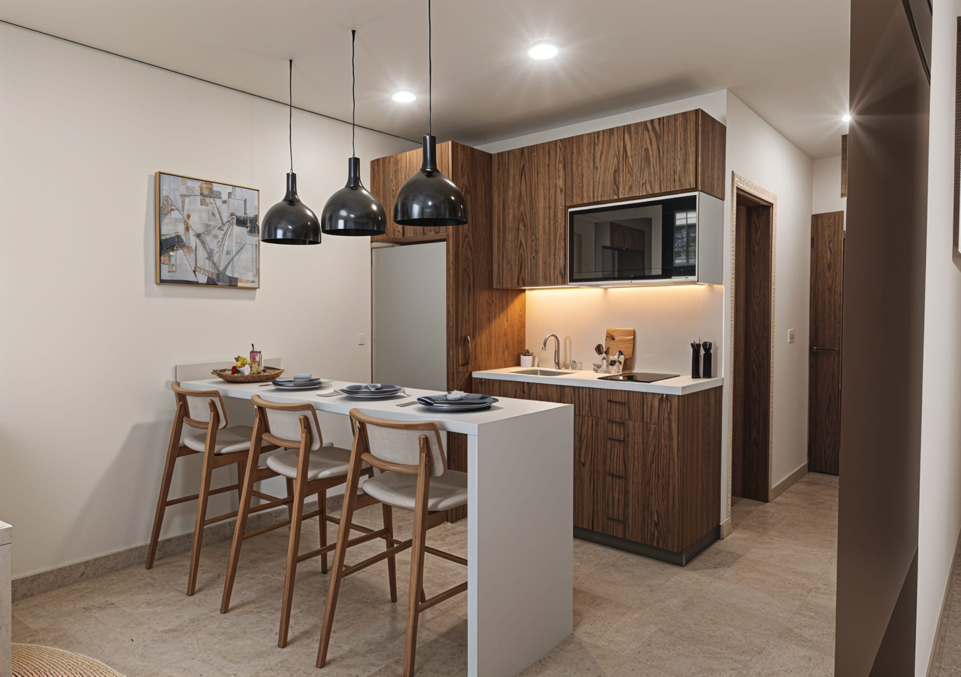 real estate in puerto morelos soulam kitchen with bar