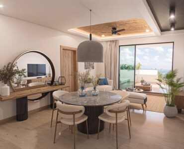 real estate in puerto morelos soulam living dining room