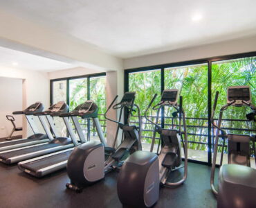 two bedroom ground floor condo in playa del carmen lunada gym