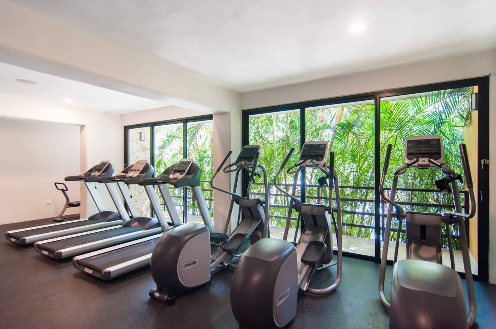 two bedroom ground floor condo in playa del carmen lunada gym