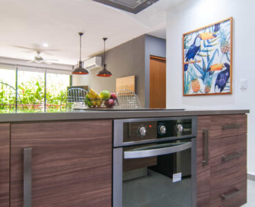 two bedroom ground floor condo in playa del carmen lunada kitchen bar