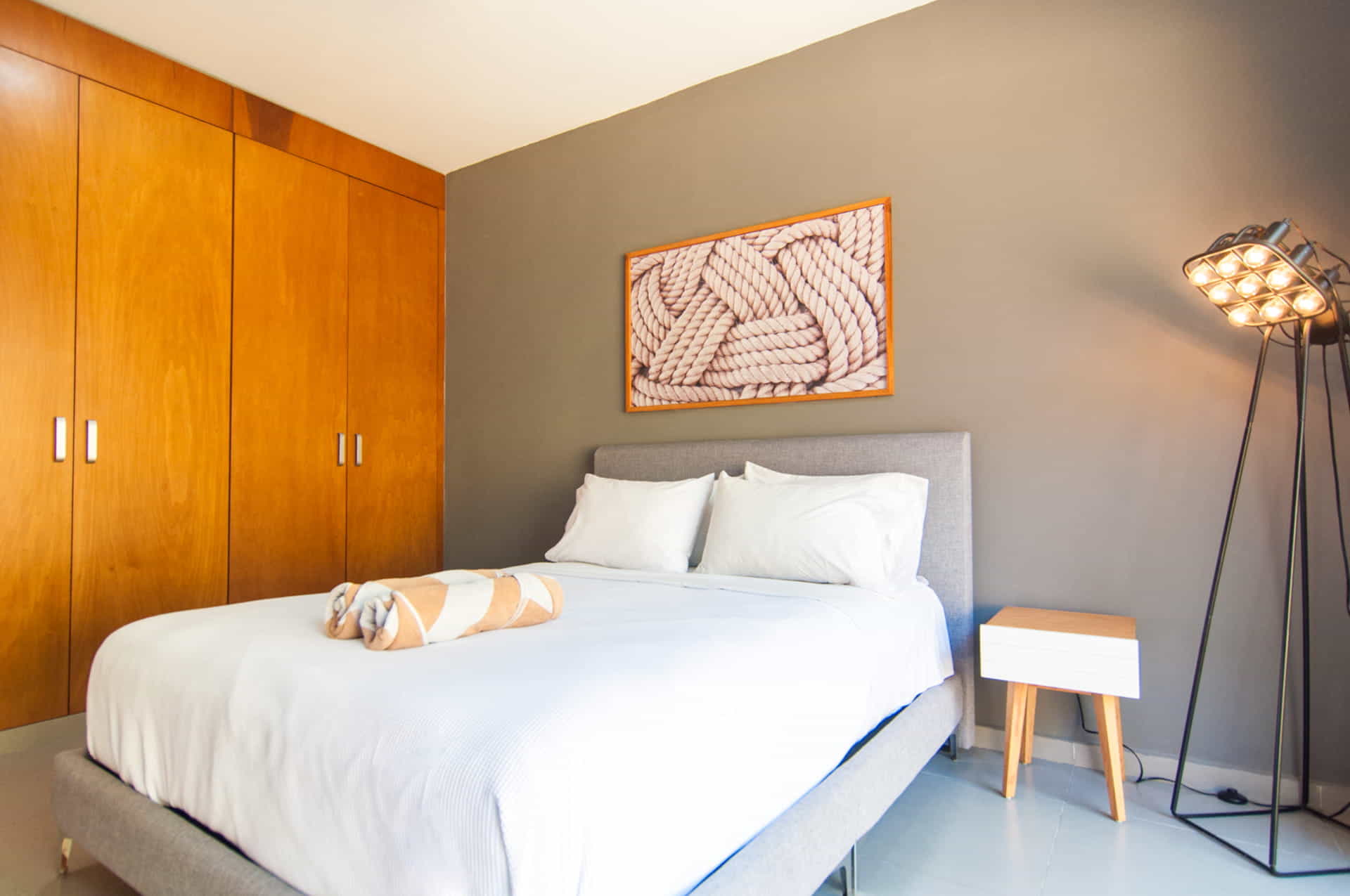two bedroom ground floor condo in playa del carmen lunada master bedroom with closet
