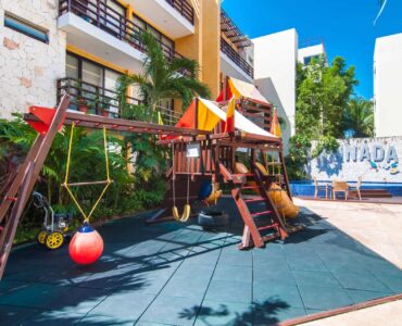two bedroom ground floor condo in playa del carmen lunada playground