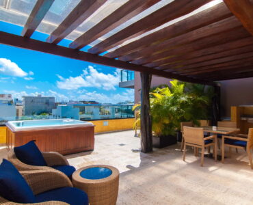 two bedroom ground floor condo in playa del carmen lunada rooftop jacuzzi