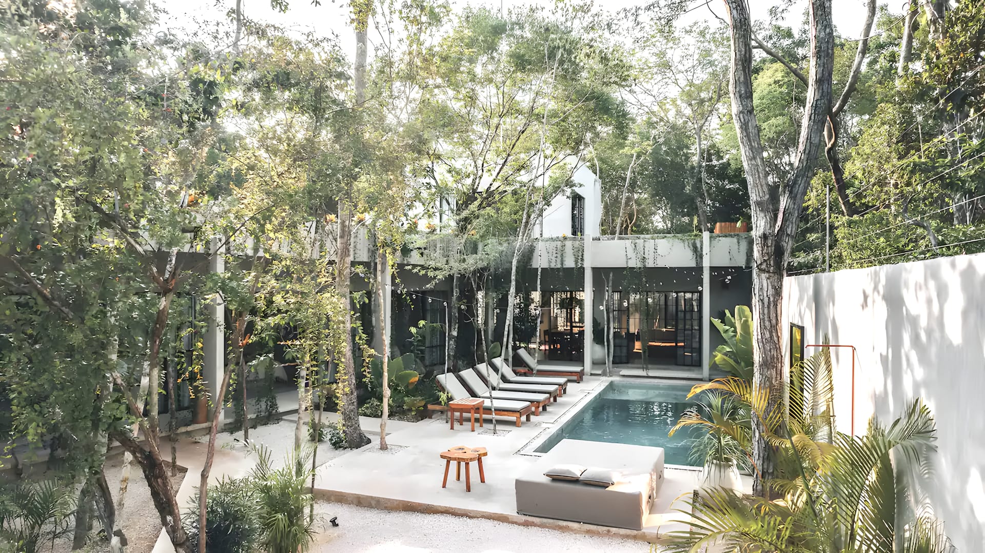 villa for sale in tulum surena garden view and pool