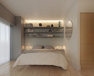 master bedroom in singular dreams at coco beach moskito