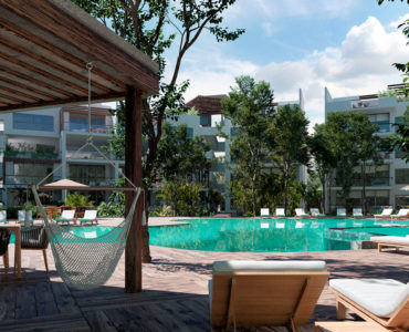 condo tulum yaaxlum common area pool