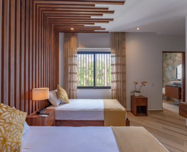 sustainable tulum condos bedroom wooden details