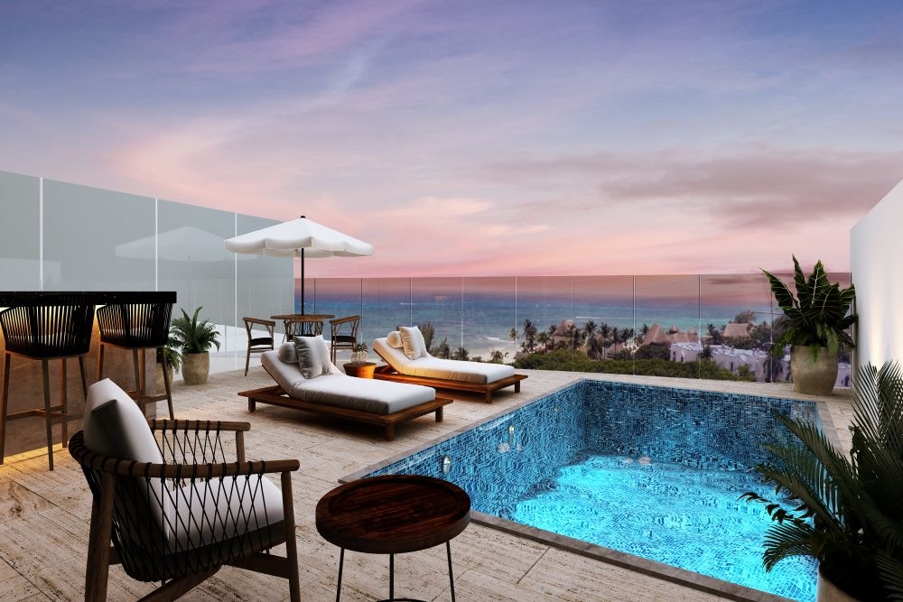 a real estate playa del carmen marila penthouse terrace min