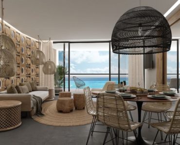 b condos in puerto morelos the fives living room min