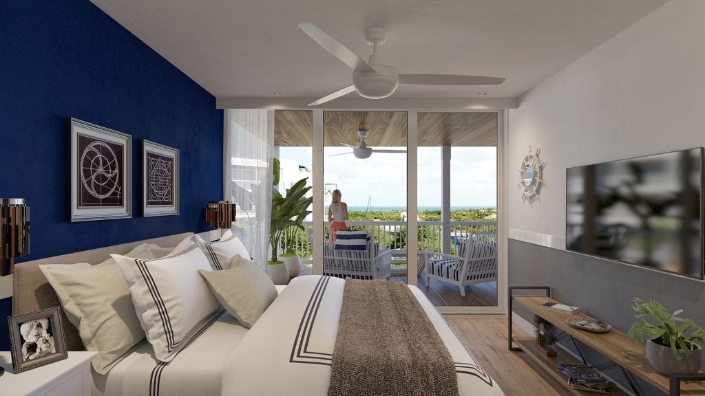e real estate puerto aventuras blue house bedroom
