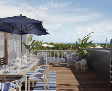 g real estate puerto aventuras blue house rooftop