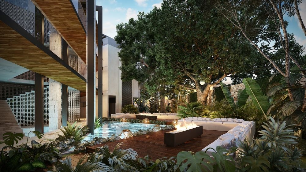 k real estate in tulum for sale cacao firepit