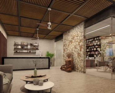 n real estate in tulum for sale cacao business center and lobby