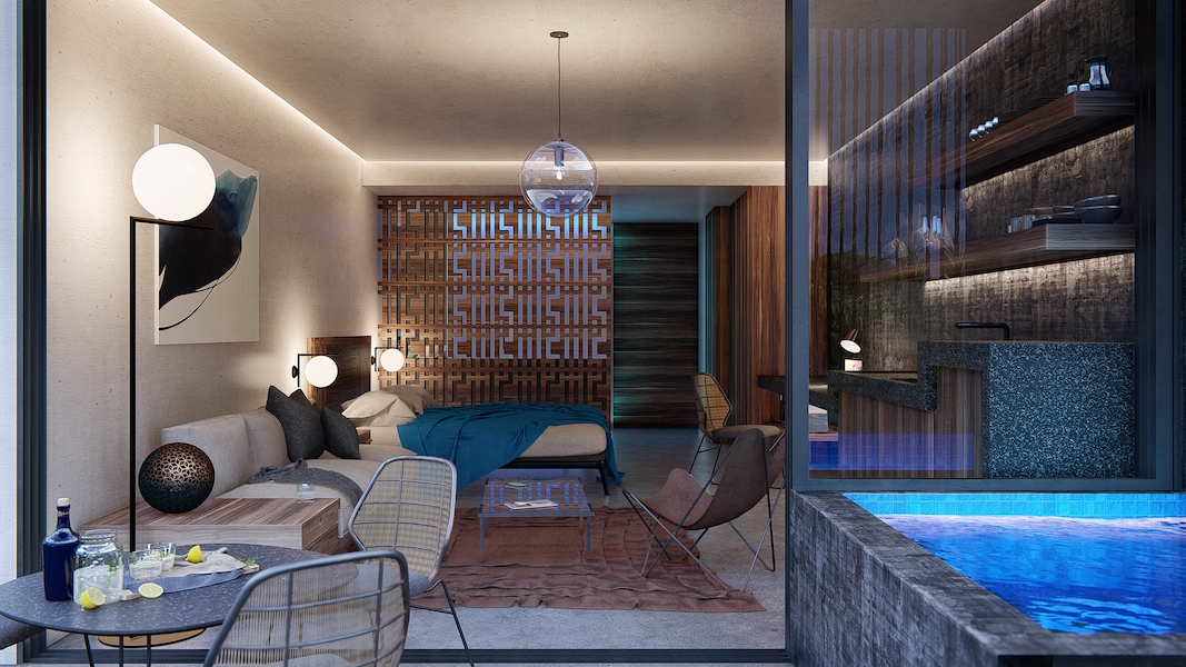 k condos for sale in tulum ilk studio terrace with pool